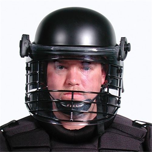 Premier Crown Corp Tacelite Tcm&trade Full Coverage Riot Duty Helmet W/ Wire Face Guard Black Small 2.5Ib - Premier Crown Corp
