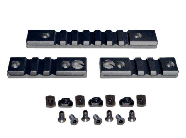 Presma 2 Pcs 3 Slot 1 7 Slot Picatinny Rail Section Kit for M-LOK Style Slots with Sling Swivel Adapter Black - Presma