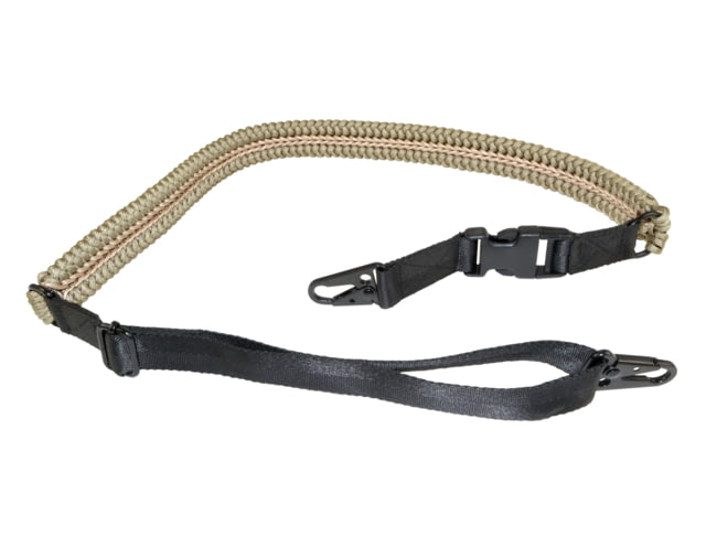 Presma 2 Point Paracord Tactical Sling for Rifle Shotgun w/ QD Quick Release Hooks for Sling Adapter Tan - Presma