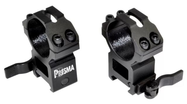 Presma 30mm Quick Release High Profile Scope Rings for Picatinny/Weaver Rails Black - Presma
