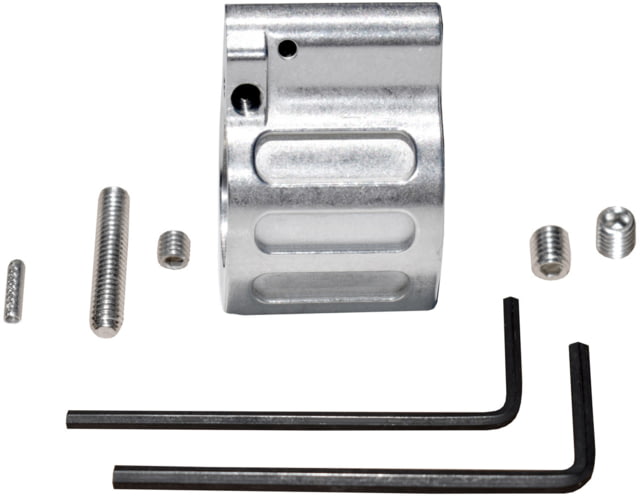 Presma Adjustable Low Profile Gas Block .750 in 223/5.56/308 Caliber Silver - Presma