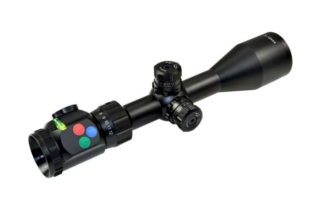Presma Eagle Series Precision Rifle Scope 3-12x44mm 1in Tube SFP RGB RXR Reticle Black PREA021 - Presma