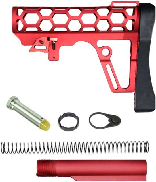 Presma Skeletonized Mil-Spec Stock Assembly Red - Presma
