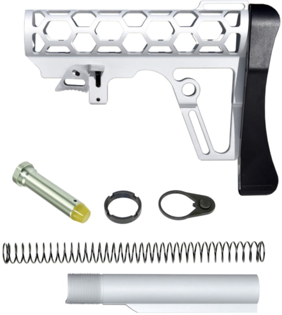 Presma Skeletonized Mil-Spec Stock Assembly Silver - Presma