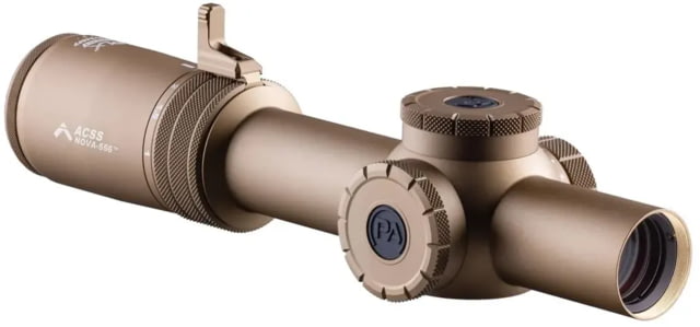 Primary Arms Compact PLx 1-8x24mm Tube Rifle Scope Second Focal Plane ACSS Nova-5.56 Reticle FDE - Primary Arms