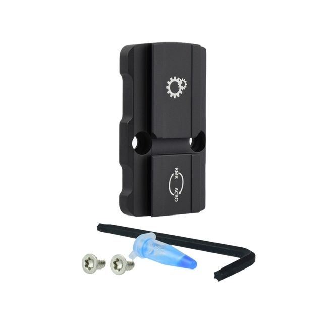 Primary Machine Trijicon RMR to Aimpoint Acro Adaptor 200 inch height Black Anodized - Primary Machine