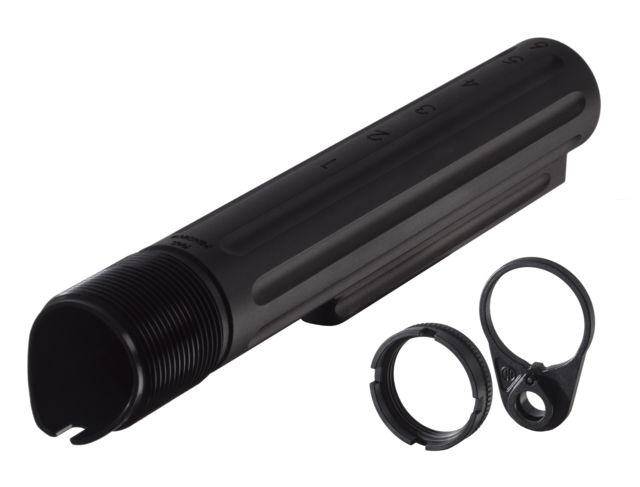EDEMO Primary Weapons Systems PWS Enhanced Buffer Tube Mil-Spec Gen 2 Ratchet Lock endplate Black AR-15 4G2BTMB-1F EDEMO3 - Primary Weapons Systems