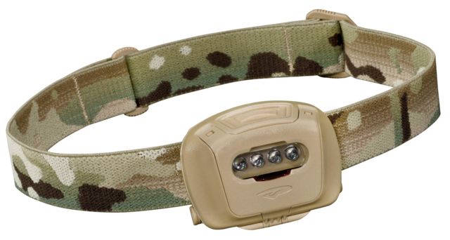 Princeton Tec Quad Tactical LED Headlamp AAA Blue/Green/Red/White 78 Lumens Multi Cam - Princeton Tec