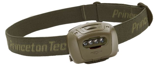 Princeton Tec Quad Tactical LED Headlamp AAA Blue/Green/Red/White 78 Lumens Sand - Princeton Tec