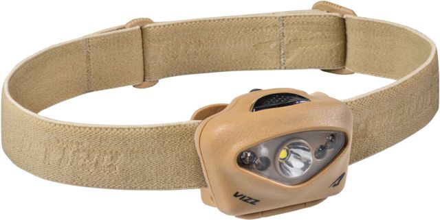 Princeton Tec Vizz Tactical LED Headlamp Red/Green/Blue/Ir/White Bulb 550 Lumens Tan - Princeton Tec