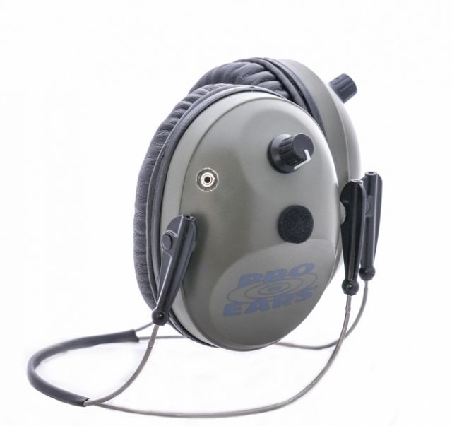 Pro Ears Pro Tac Plus Gold Low Profile NRR 26 Earmuffs Behind the Head Green - Pro Ears