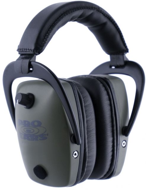Pro Ears Pro Tac Plus Gold Slim Medium Profile NRR 28 Headset w/ Lithium Batteries Green GS-PTS-L Green - Pro Ears