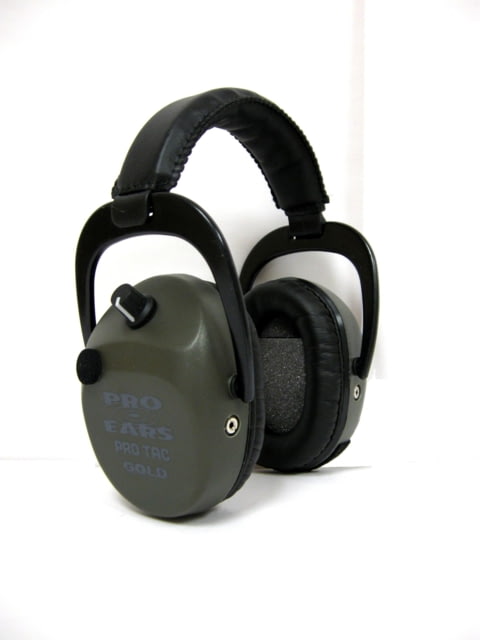 Pro Ears Pro Tac SC Gold Low Profile Low Weight NRR 25 Hearing Protectors Green - Pro Ears