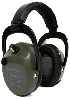 Pro Ears Pro Tac SC Gold Low Profile Low Weight NRR 25 Hearing Protectors w/Batteries Green GS-PTSTL-L Green - Pro Ears