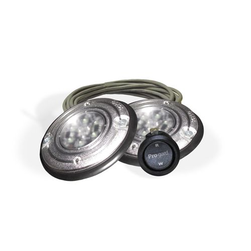 Pro-Gard Industries Two 3inch Round Red/white Led's - Includes Switch And 15ft Of Cable - Pro-Gard Industries