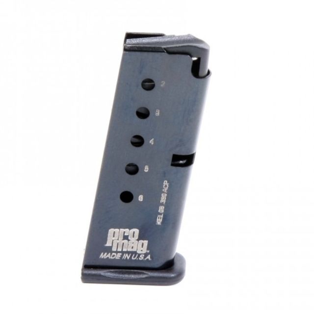  Mag Kel-Tec P-3AT .380 ACP Pistol Magazine Steel Blue 6 Round KEL 06-6RD Ammo