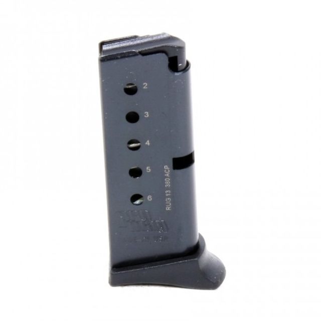 D Pro Mag Ruger LCP .380 ACP Pistol Magazine Steel Blue 6 Round RUG 13-6RD EDEMO2 Condition Parts Only/Salvage Defective Ammo