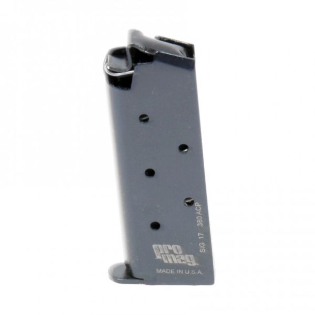  Mag Sig Sauer P238 .380 ACP Pistol Magazine Steel Blue 6 Round SIG 17-6RD Ammo