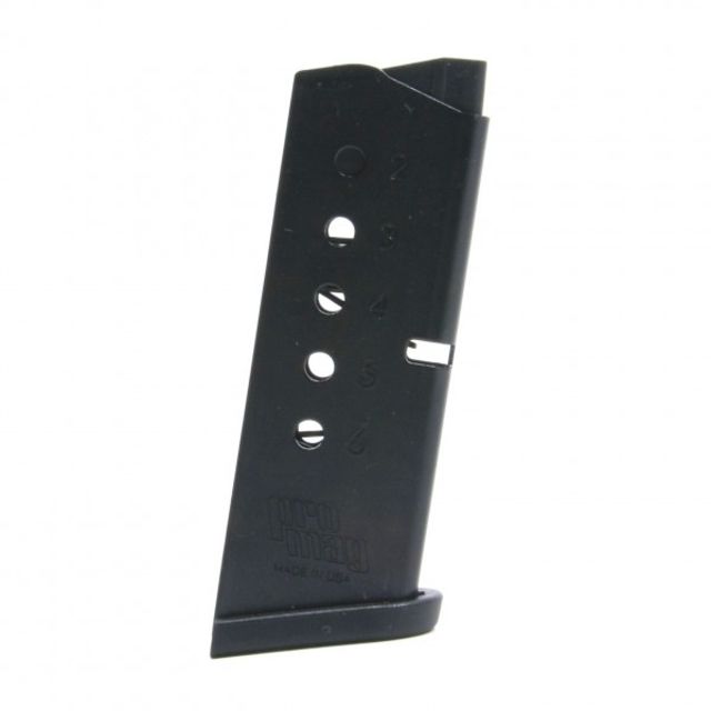  Mag Smith / Wesson Bodyguard .380 ACP Pistol Magazine Steel Blue 6 Round SMI 20-6RD Ammo