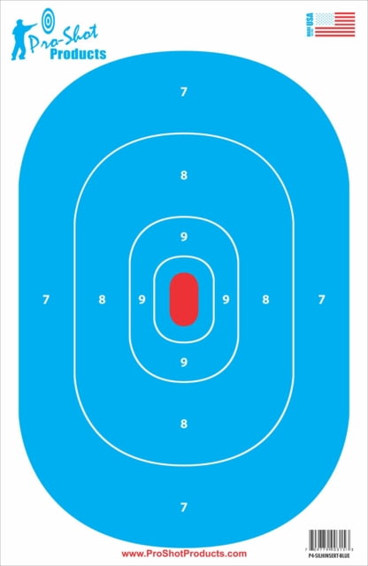 Pro-Shot 13in x 20in Silhouette Insert Blue w/ Adhesive Backing Pack of 6 - Pro-Shot