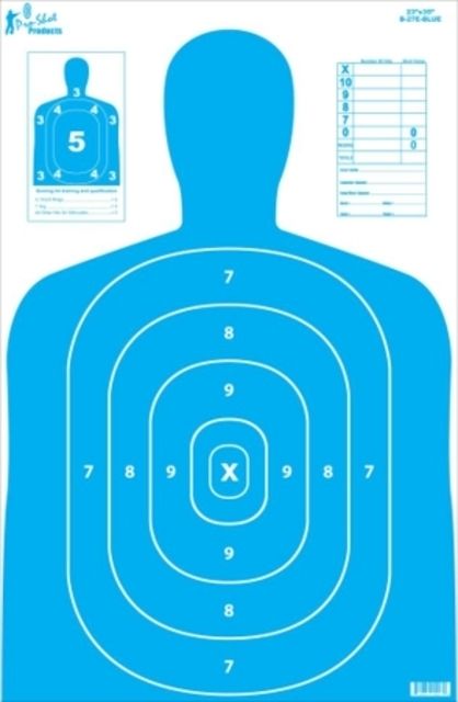 Pro-Shot B27 Silhouette Target-Pro Heavy Paper Targets 23x35in Blue/White 5 Pack - Pro-Shot
