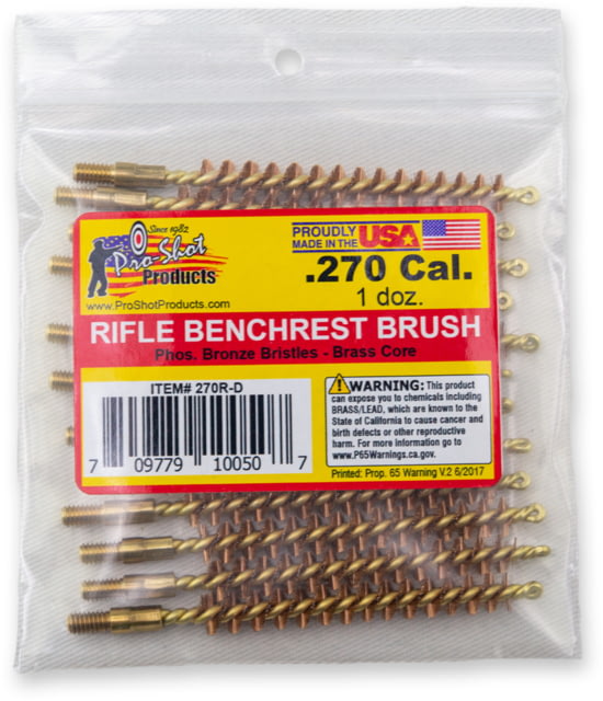 Pro-Shot .270 Caliber / 6.8mm Rifle Brush Dozen Pack 12 Quantity