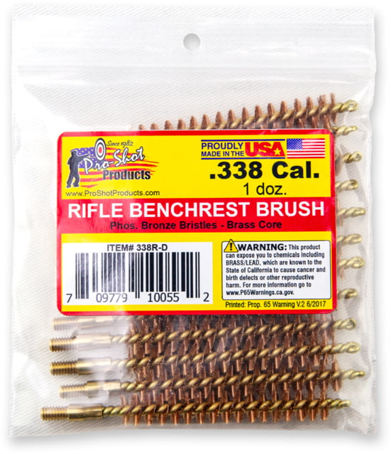 Pro-Shot .338 Caliber Rifle Brush Dozen Pack 12 Quantity