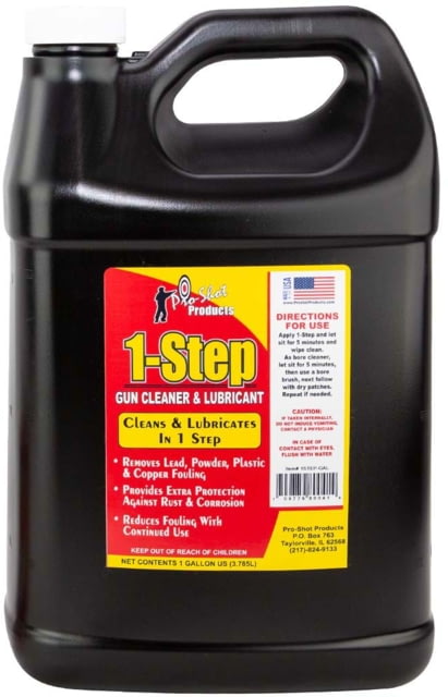 Pro-Shot 4 Step Gun Cleaner and Lubricant - 1 Step Solvent/Lube Red Gallon