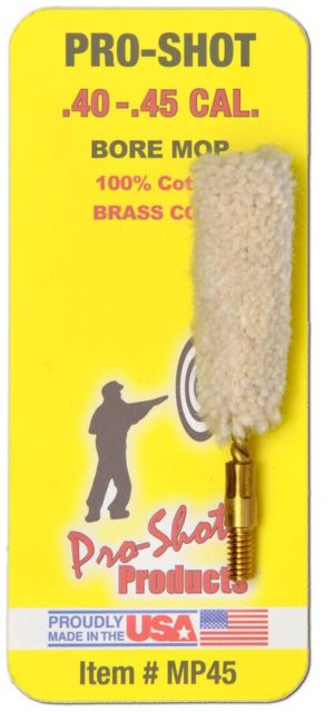 Pro-Shot .40-.45 Cal Cotton Bore Mop Pack of 12 - Pro-Shot