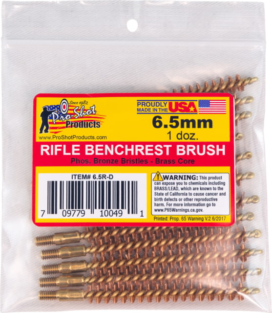 Pro-Shot 6.5mm Rifle Brush Dozen Pack 12 Quantity - Pro-Shot