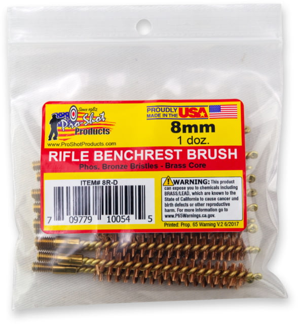 Pro-Shot 8mm Rifle Brush Dozen Pack 12 Quantity