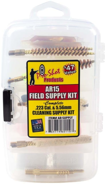Pro-Shot AR15 Field Supply Kit-Complete Cleaning Supply Kit for AR15 .223 and 5.56mm - Pro-Shot
