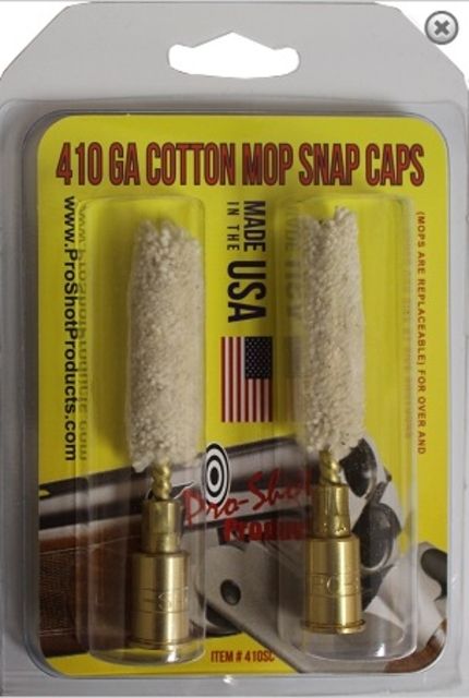 Pro-Shot Brass Snap Caps With Cotton Mops .410 Gauge Two Per Package