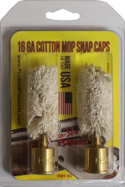 Pro-Shot Brass Snap Caps With Wool Mops 16 Gauge Two Per Package