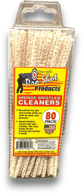 Pro-Shot Brush Bristled Cleaners Cotton/Bronze Bristles 80 Pack - Pro-Shot