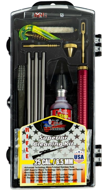 Pro-Shot Rifle Classic Box Gun Cleaning Kit .25 Cal/6.5mm Stainless Steel