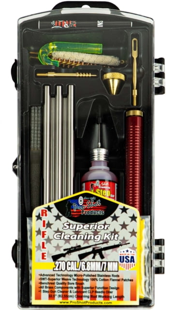 Pro-Shot Rifle Classic Box Gun Cleaning Kit .270 Cal/7mm Stainless Steel