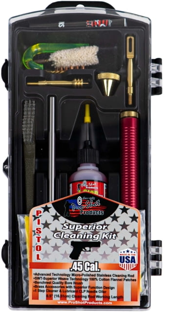Pro-Shot Pistol Classic Box Gun Cleaning Kit .45 ACP Stainless Steel