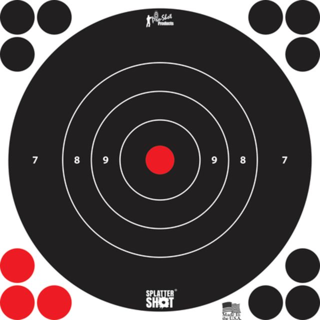 Pro-Shot Splatter Shot Bullseye Targets Peel And Stick 8 Inch White 30 Pack - Pro-Shot