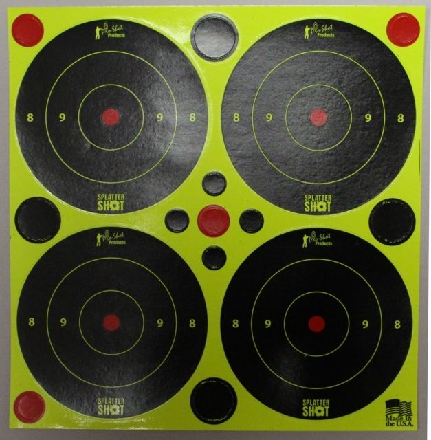 Pro-Shot Splatter Shot Bullseye w/ Pasters Green 3in