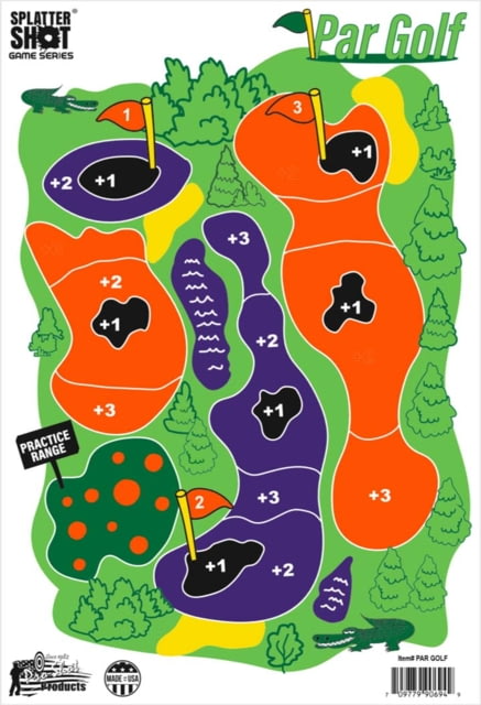 Pro-Shot Splatter Shot Game Series Par Golf Heavy Tag Paper Target 12in x 18in 8 Pack - Pro-Shot