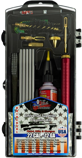 Pro-Shot Pro-Shot Universal Box Gun Cleaning Kit Stainless Steel .22 Cal. 12 GA - $59.99 at Optics Planet