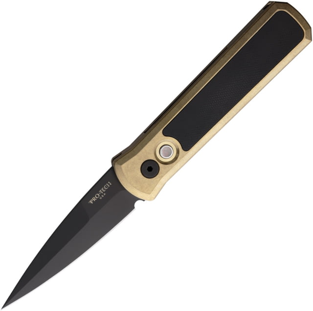 Pro Tech Knives Auto Godson Button Lock Brz PTKGS006 - Pro Tech Knives