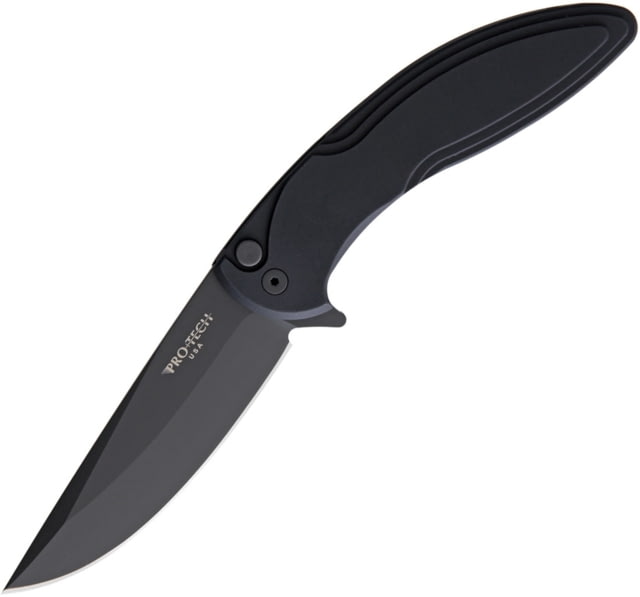 Pro Tech Knives  Fixed Blade Knife 3.5in Black 154Cm SS Blade Black Anodized Aluminum Handle Black - Pro Tech Knives