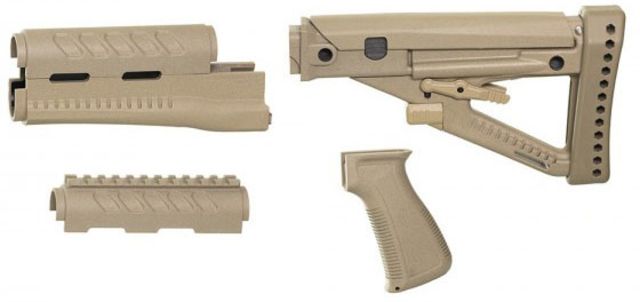 ProMag Archangel OPFOR Yugo PAP AK Furniture Kit w/Buttstock/Forend/Pistol Grip Polymer Desert Tan - Promag