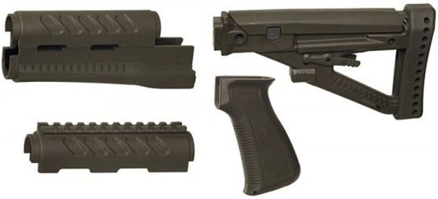 ProMag Archangel OPFOR Yugo PAP AK Furniture Kit w/Buttstock/Forend/Pistol Grip Polymer Olive Drab - Promag