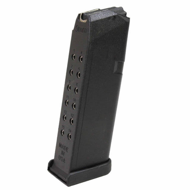 Mag Glock 19/26 Pistol Magazine 9mm Luger 15 Round Black 1 Pack DuPont Zytel Polymer 15RD Ammo