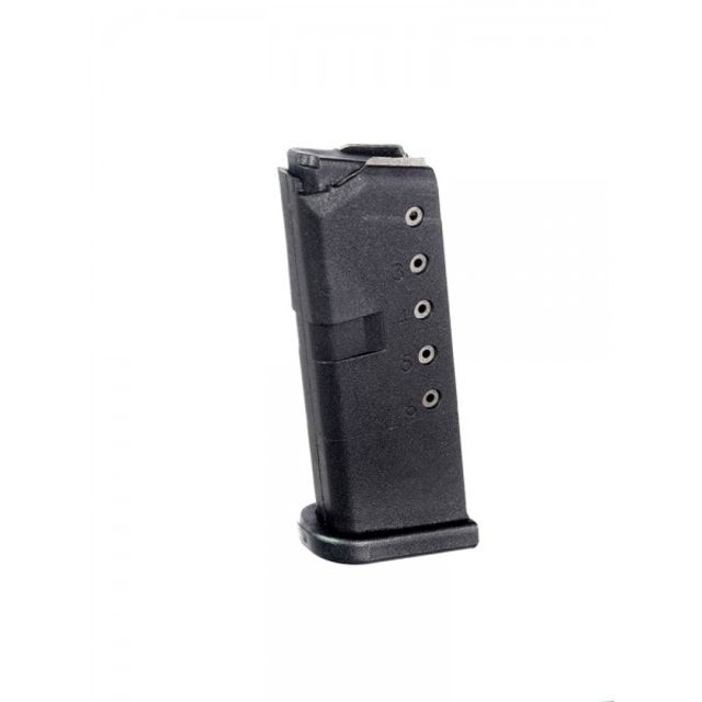 Mag Glock 42 6 Round .380 ACP Pistol Magazine Black 1 Pack DuPont Zytel Polymer GLK 10-6RD Ammo