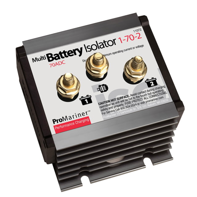 ProMariner Battery Isolator - 1 Alternator - 2 Battery - 70 AMP One Size - Promariner