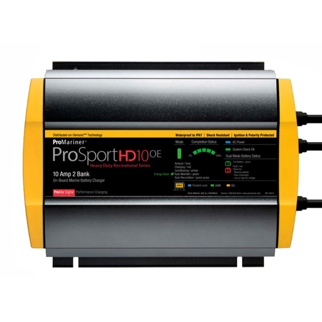 ProMariner ProSportHD 10 Gen 4 - 10 Amp - 2-Bank Battery Charger One Size - Promariner